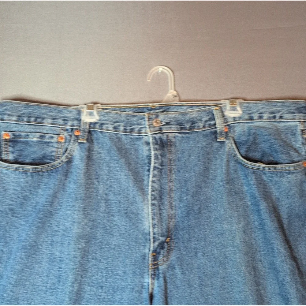 Levis 550 Jeans Mens Blue Denim Relaxed Fit Straight Leg 44x32